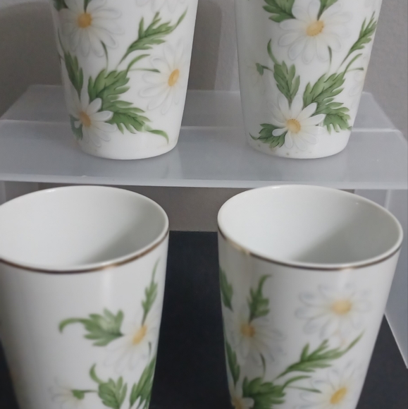 Lefton Gold Rimmed Vintage Numbered Hand Painted Daisies China - Picture 2 of 5